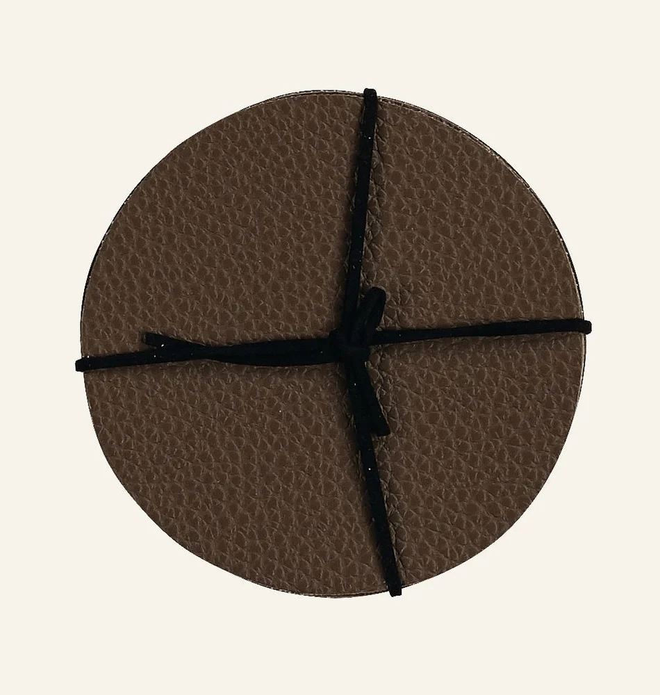 4pk drikkebrikke brun – ø10 cm v:5337345