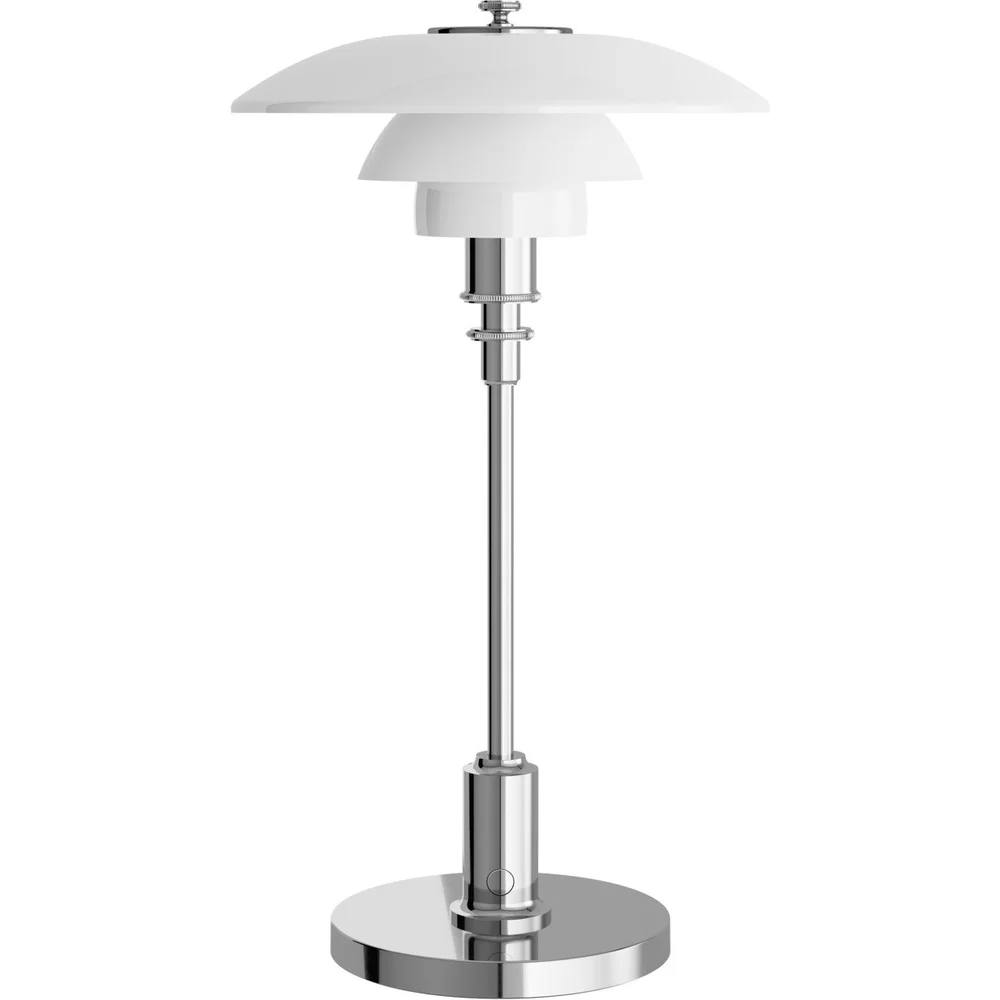 PH 2/1 Bordlampe Bærbar, Krombelagt v:3191590