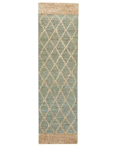 Teppe TELLIKAYA Grønn 80 x 300 cm Jute v:5610162 Teppe TELLIKAYA Grønn 80 x 300 cm Jute v:5610162