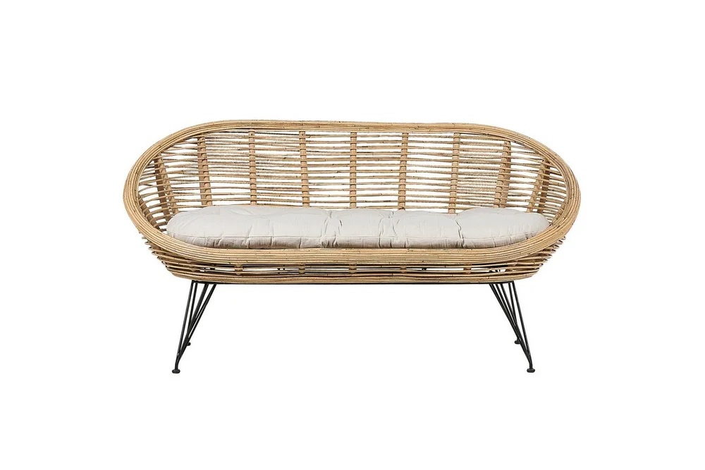 2-sitssoffa Beliani Maratea Natural||Black||Beige v:6098014 2-sitssoffa Beliani Maratea Natural||Black||Beige v:6098014