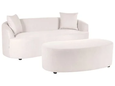 Sofa AMAL med fotskammel Lys beige v:1956807 Sofa AMAL med fotskammel Lys beige v:1956807