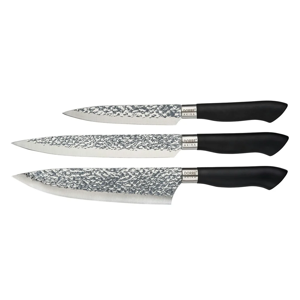 Akira Set Of 3 Knives, Black Knivsett Sort v:5639927 Akira Set Of 3 Knives, Black Knivsett Sort v:5639927