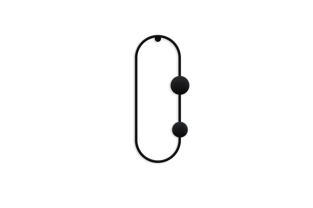Metall Vegghook Sota Svart v:3316391