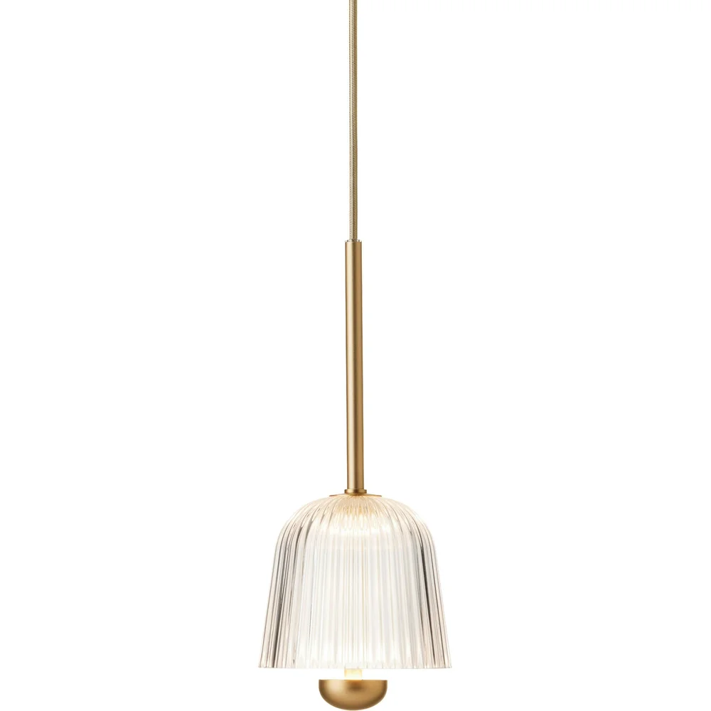 Asteea 1 Pendel, Satin Brass / Klar v:8450413 Asteea 1 Pendel, Satin Brass / Klar v:8450413