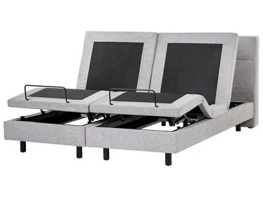Justerbar seng VICEROY 180 x 200 cm Lysegrå v:1057076