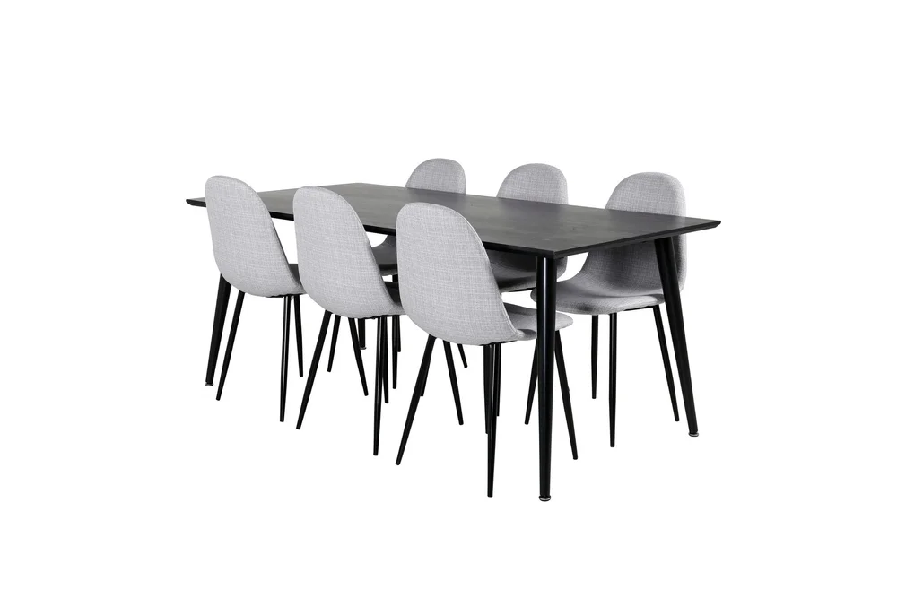 Balisa Spisegruppe 180 cm + 6 stk Ypas Spisestoler v:7797192 Balisa Spisegruppe 180 cm + 6 stk Ypas Spisestoler v:7797192