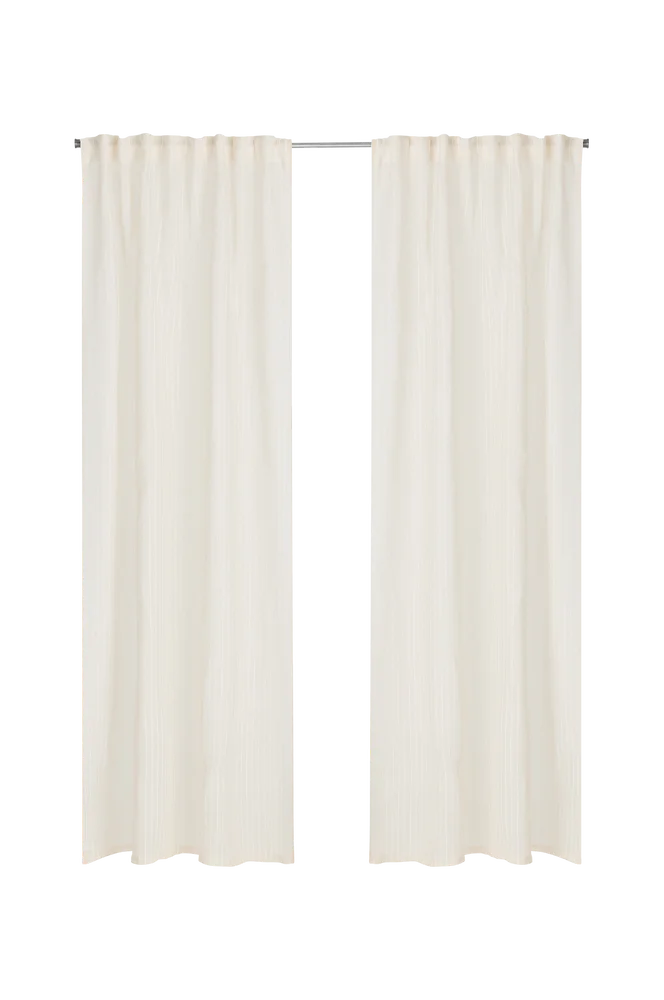 Gardin med multibånd Cornelia 2-pakning - Beige - Tekstiler | m v:8772864