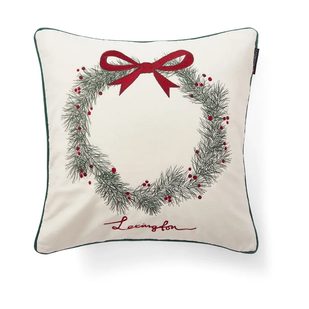 Pine wreath velvet putetrekk 50x50 cm v:5059943