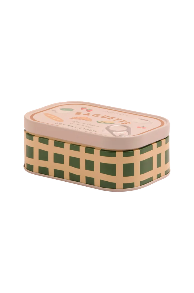 Bistro Fransk baguette-lys i tinn med trykk – Rosmarin timian – Beige – Dekor | m v:100056