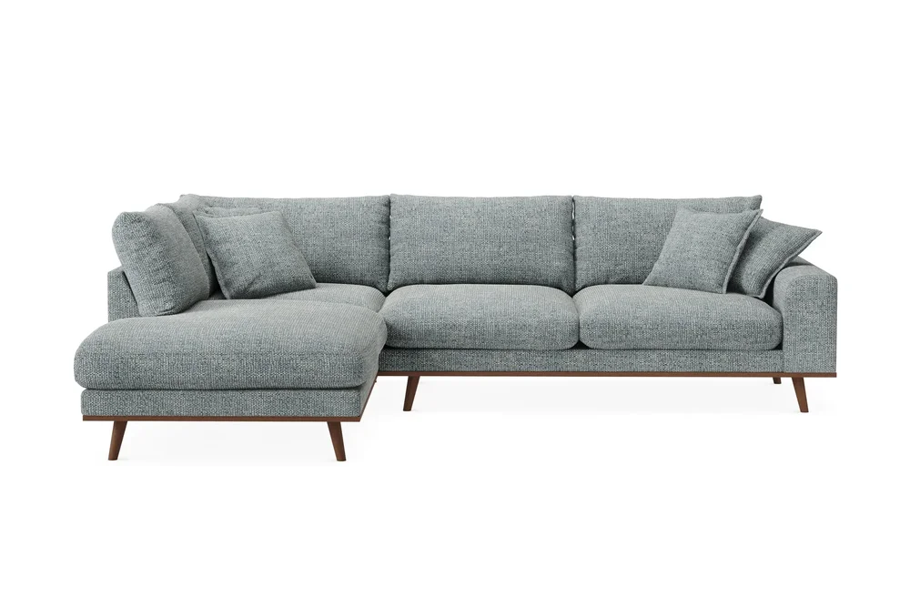 Copenhagen Premium 4-personers Venstrevendt L-formet Dyb Chaiselongsofa i Chenille v:4793828