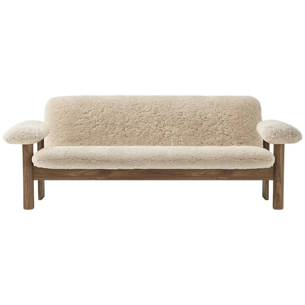 Brasilia 2-Seter Sofa, Walnut / Sheepskin Nature v:4052916