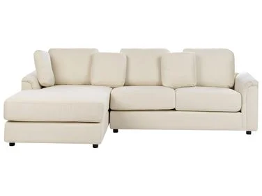 Hjørnesofa 4-seters KOHLO Lys beige Høyrevendt v:3210158 Hjørnesofa 4-seters KOHLO Lys beige Høyrevendt v:3210158