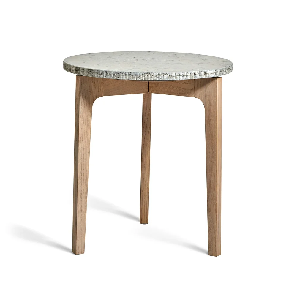 Höllviken Sidebord Ø45×50 cm, Hvitpigmentert Eik/Kalksten v:8290017 Höllviken Sidebord Ø45×50 cm, Hvitpigmentert Eik/Kalksten v:8290017
