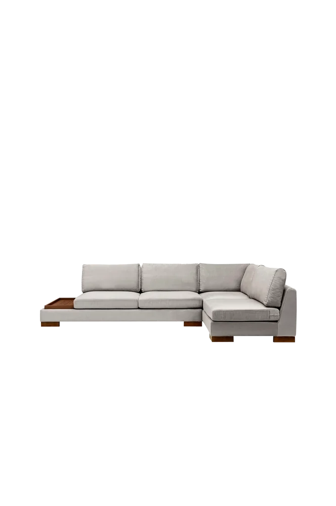 Hjørnesofa Tulip Høyre Hjørne Med Puff - Mørk grå v:4668703