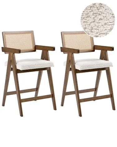 Sett med 2 barstoler AVA Heltre Brun/lys beige v:3498831 Sett med 2 barstoler AVA Heltre Brun/lys beige v:3498831
