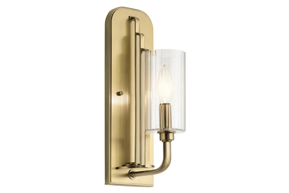 Vegglampe Kichler Kimrose Børstet naturlig messing v:7791018