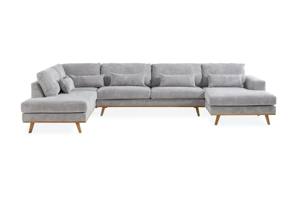 Copenhagen 5-seters Venstrevendt U-formet Sofa med Divan og Sjeselong i Manchester v:4709483