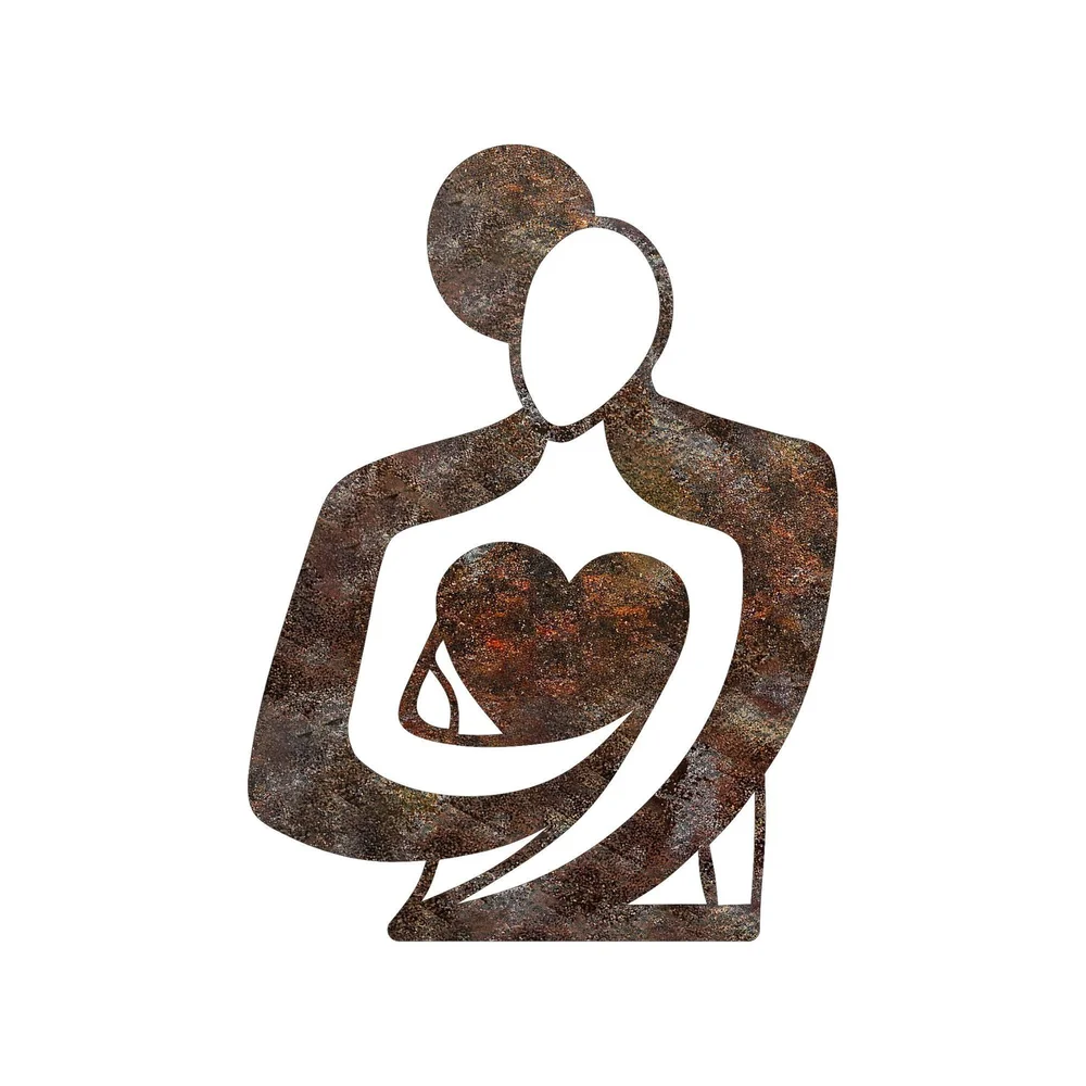 Dekorativt metallveggtilbehør Wallxpert Rusty Hug (70 x 52 cm) v:6596255 Dekorativt metallveggtilbehør Wallxpert Rusty Hug (70 x 52 cm) v:6596255