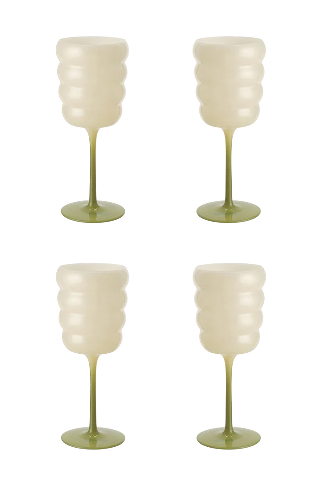 Vinglass Lemon 4-pakning – Gul – Kjøkken & husholdning | m v:8635336