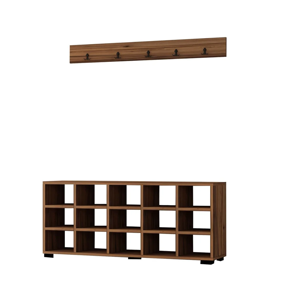 Skoskap Homitis Talu (120 x 51,6 x 29,6 cm) Valnøtt v:6548176