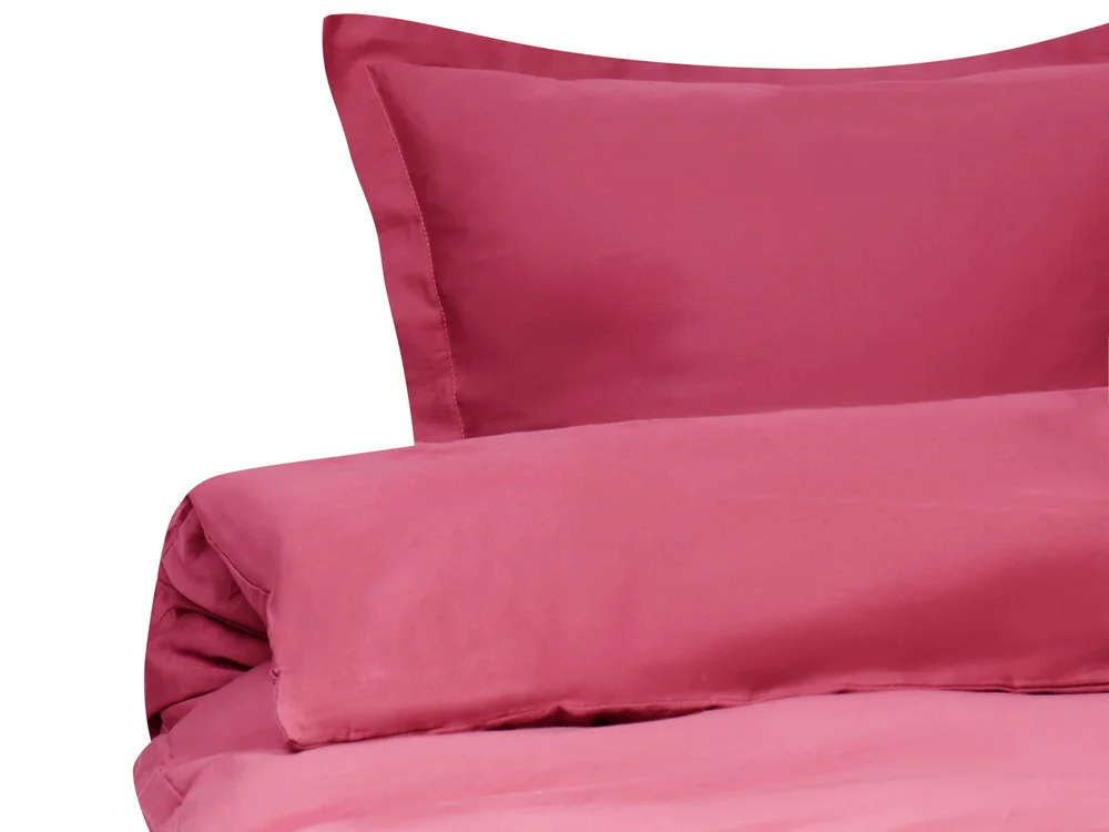 Sengesett PARKROSE 150 x 200 cm Bomullssateng Burgunder v:1590209