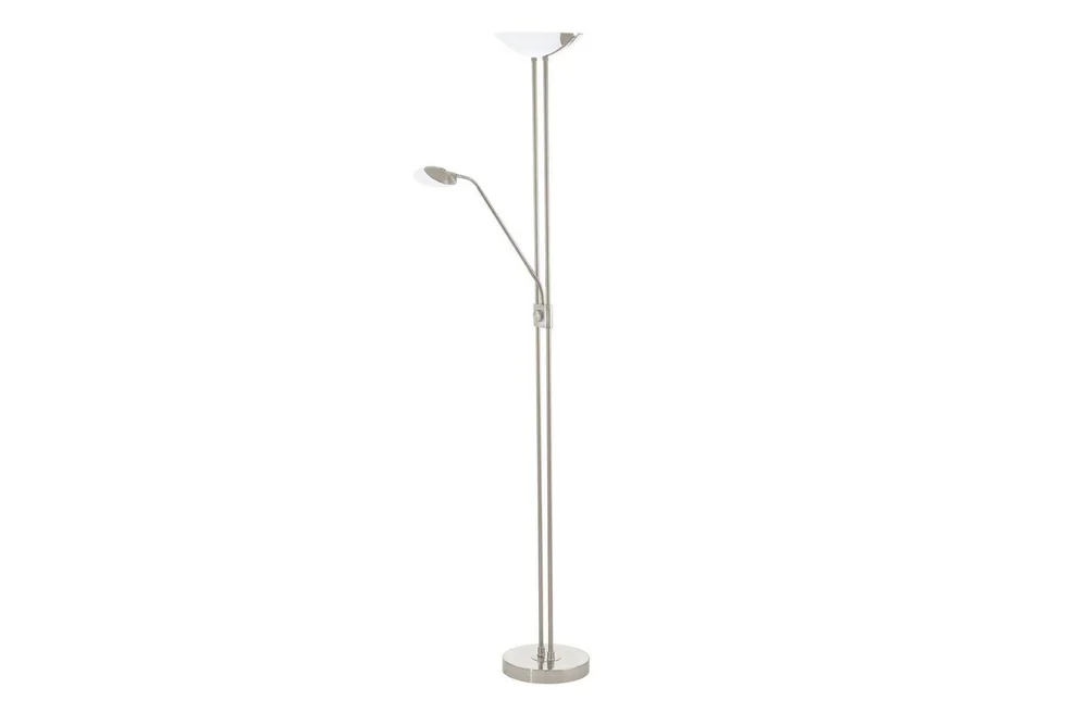 Gulvlampe Eglo Baya LED nikkel-matt hvit, satinert v:6072303 Gulvlampe Eglo Baya LED nikkel-matt hvit, satinert v:6072303