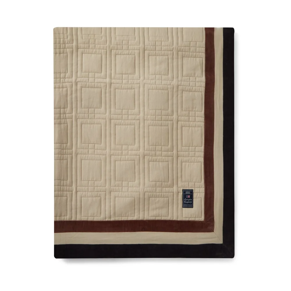 Graphic Quilted Organic Cotton sengeteppe 160 x 240 cm v:2316030