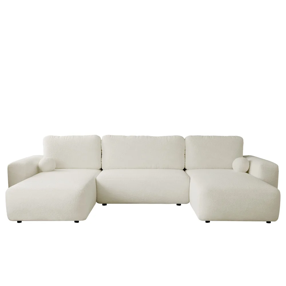 Elvior 5-seters U-formet sovesofa med dobbeltdivan v:3046848