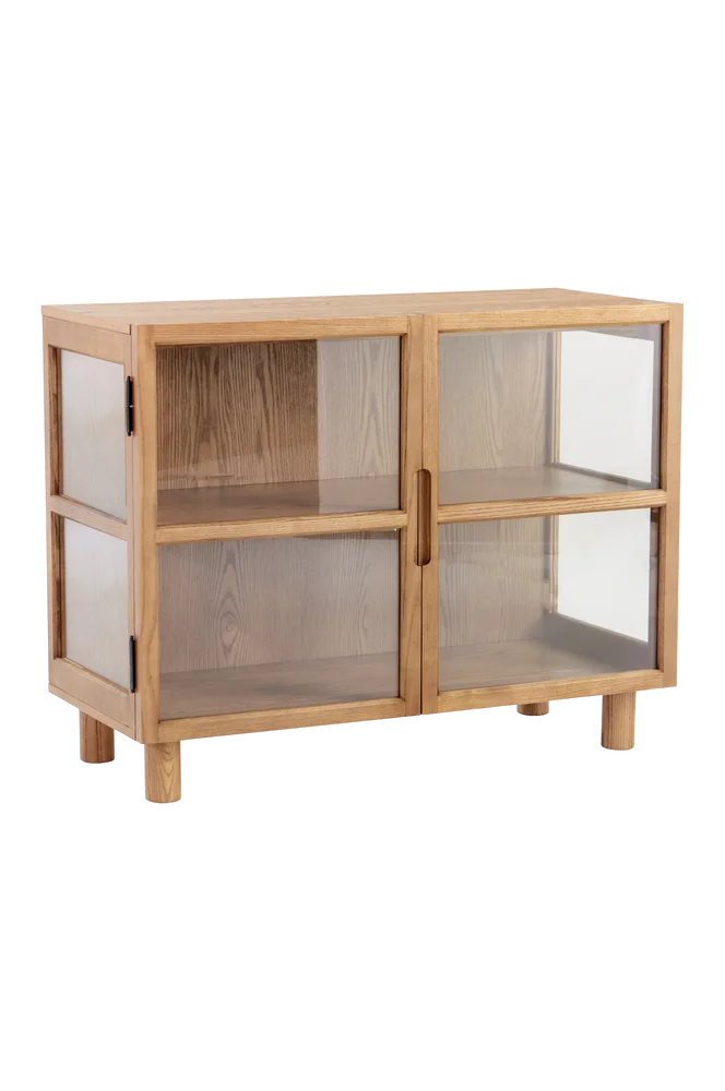 DAFNES vitrineskap 70 cm - Natur m v:1725429