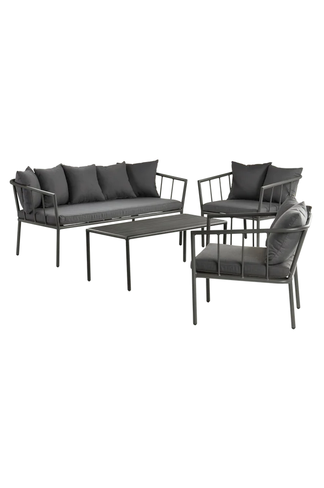 MENTON loungemøblement - 4 deler - Grønn - Utemøbler & hage | m v:8890248