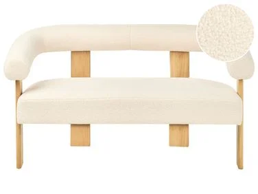 Sofa 2-seters ILBRO Bouclé Off-White/lysebrun v:9213131 Sofa 2-seters ILBRO Bouclé Off-White/lysebrun v:9213131