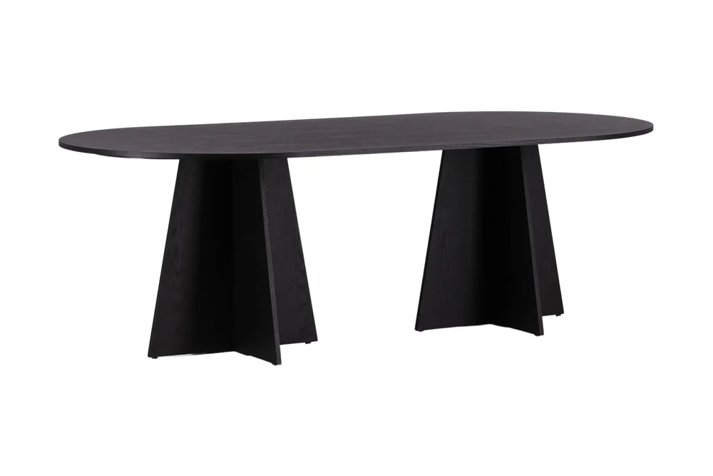 Spisebord Venture Home Bootcut spisebord 230x115x75 cm ovalt Black v:3689614