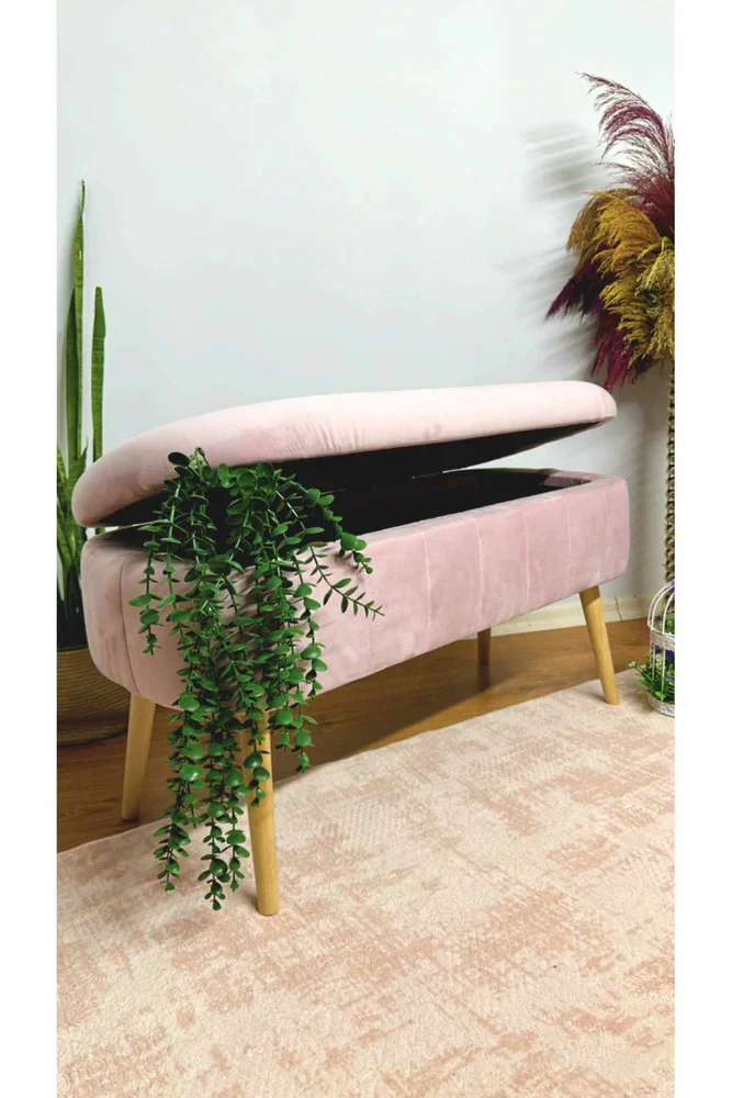 Puff med oppbevaring Atelier Del Sofa Oslo Babyface (90 x 46 x 35 cm) Rosa v:2835073