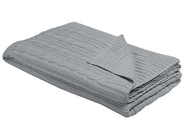 Pledd ANAMUR Bomull 110 x 180 cm Lysegrå v:1678291 Pledd ANAMUR Bomull 110 x 180 cm Lysegrå v:1678291