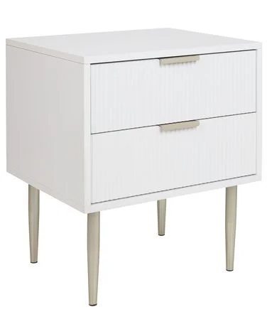 Nattbord med 2 skuffer SOHO Hvit v:3550343