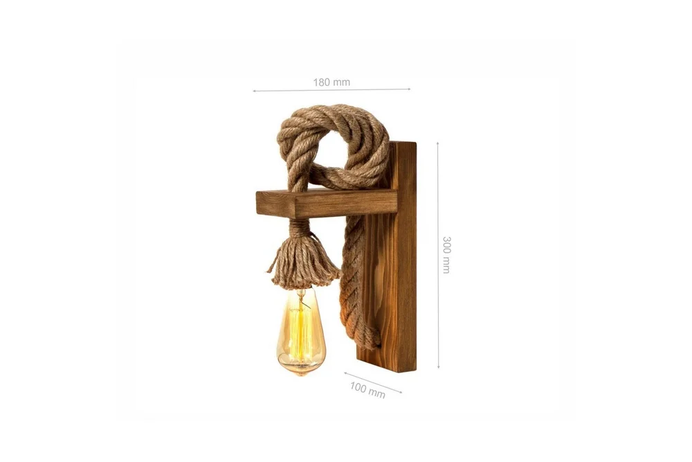 Vegg lampe Dralen Brun / Gull v:7764174