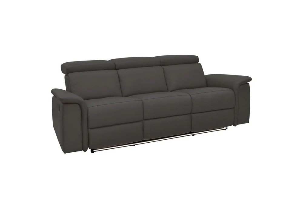Sofa 3-seter Pareli Brun, PU, Manuell hvilestol v:2132228 Sofa 3-seter Pareli Brun, PU, Manuell hvilestol v:2132228