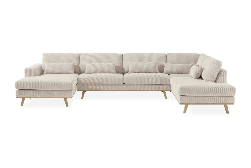Copenhagen 5-seters Høyrevendt U-formet Sofa med Divan og Sjeselong i Manchester v:3514112 Copenhagen 5-seters Høyrevendt U-formet Sofa med Divan og Sjeselong i Manchester v:3514112