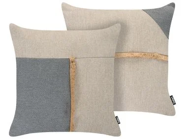 Sett med 2 utendørsputer CARYOTA Ensfarget 45 x 45 cm Beige v:9165100 Sett med 2 utendørsputer CARYOTA Ensfarget 45 x 45 cm Beige v:9165100