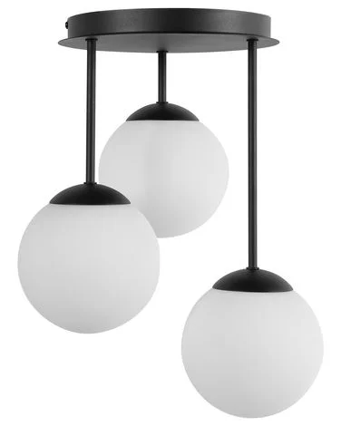 Pendellampe med 3 lys RIANA Glass Svart v:7134362 Pendellampe med 3 lys RIANA Glass Svart v:7134362