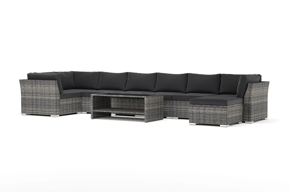 Wisconsin utendørs U-sofa 8-seter med vendbar divan v:3165729 Wisconsin utendørs U-sofa 8-seter med vendbar divan v:3165729