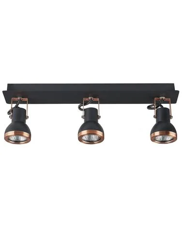 Spotlampe med 3 lys BARO Justerbar Metall Svart v:3060457 Spotlampe med 3 lys BARO Justerbar Metall Svart v:3060457