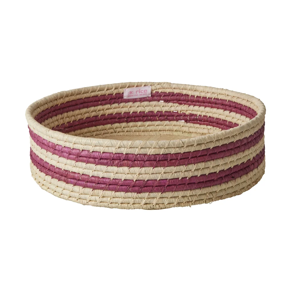Rice raffia rund oppbevaringskurv large v:9170864 Rice raffia rund oppbevaringskurv large v:9170864