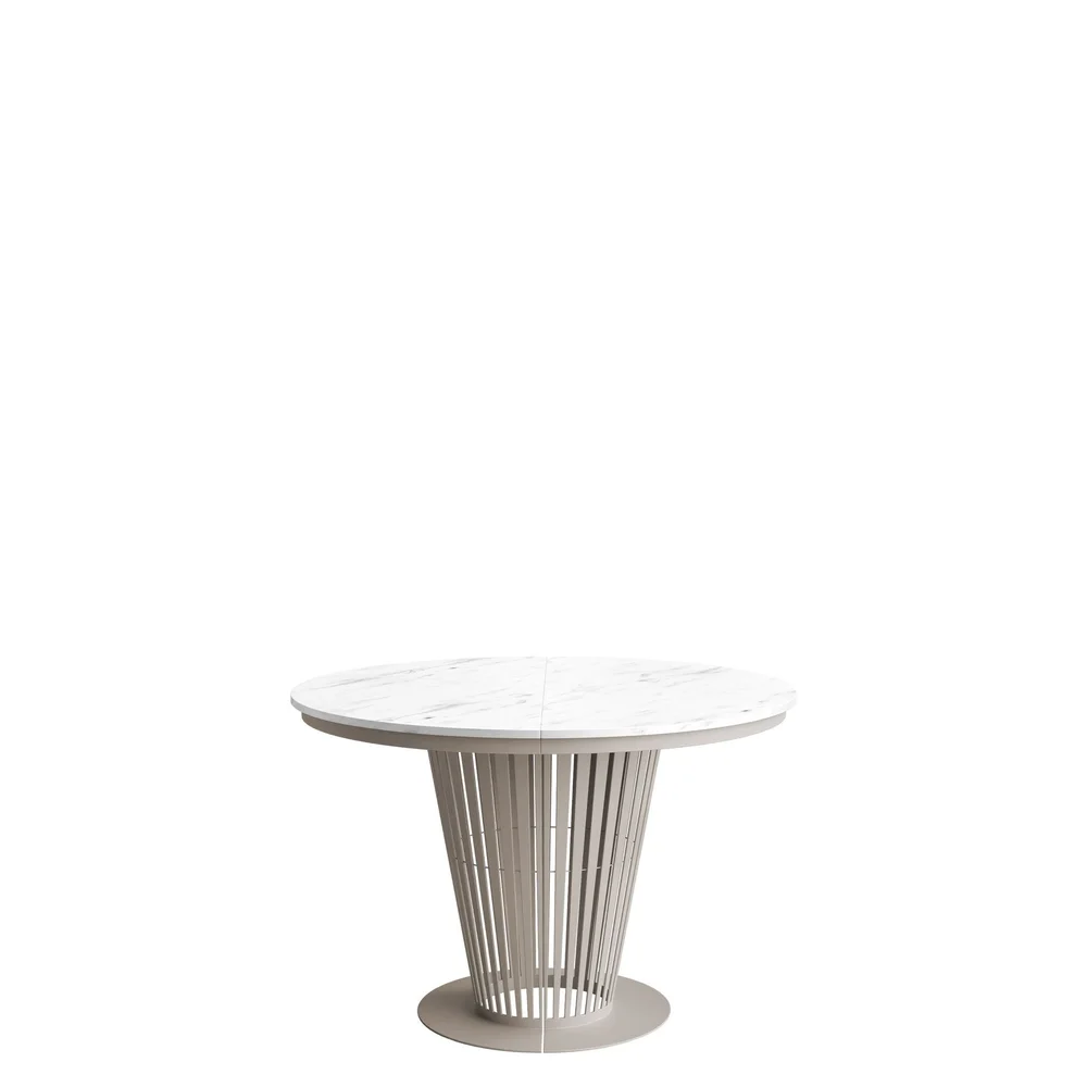 bord Uttrekkbart bord ELANTRA 120 beige, hvit marmor v:4865499