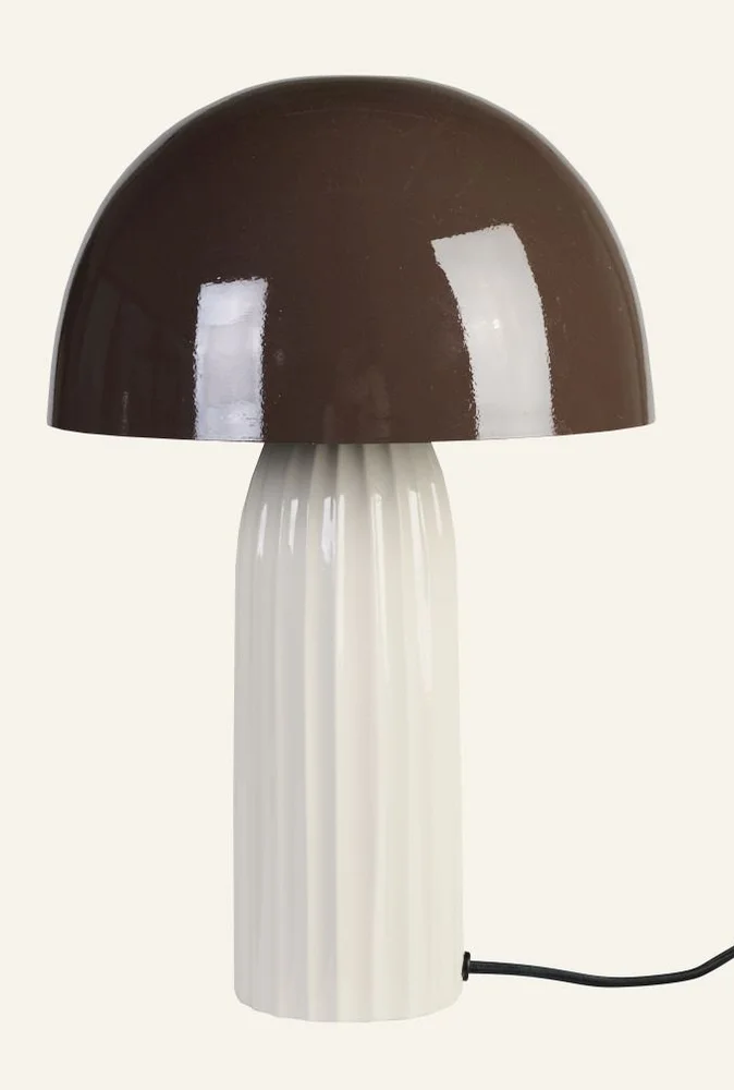Bordlampe brun - 24x24x37 cm v:4286596