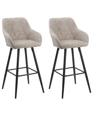 Sett med 2 barstoler DARIEN Beige v:267978