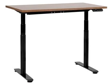Elektrisk justerbart skrivebord DESTINAS 120 cm 72 cm Brun/svart v:9027243