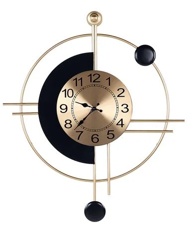 Veggklokke ALLOGNY 59 cm Metall Gull v:7333505