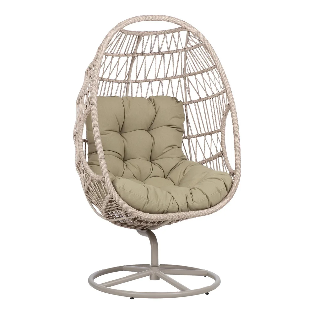 Hvilestol HOME4YOU Cassia Swivel 85x85x151 cm Beige v:6126606