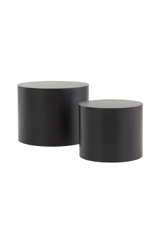 CILIN sidebord 2-pk Ø 38 cm, Ø 48 cm – Svart m v:803753 CILIN sidebord 2-pk Ø 38 cm, Ø 48 cm – Svart m v:803753